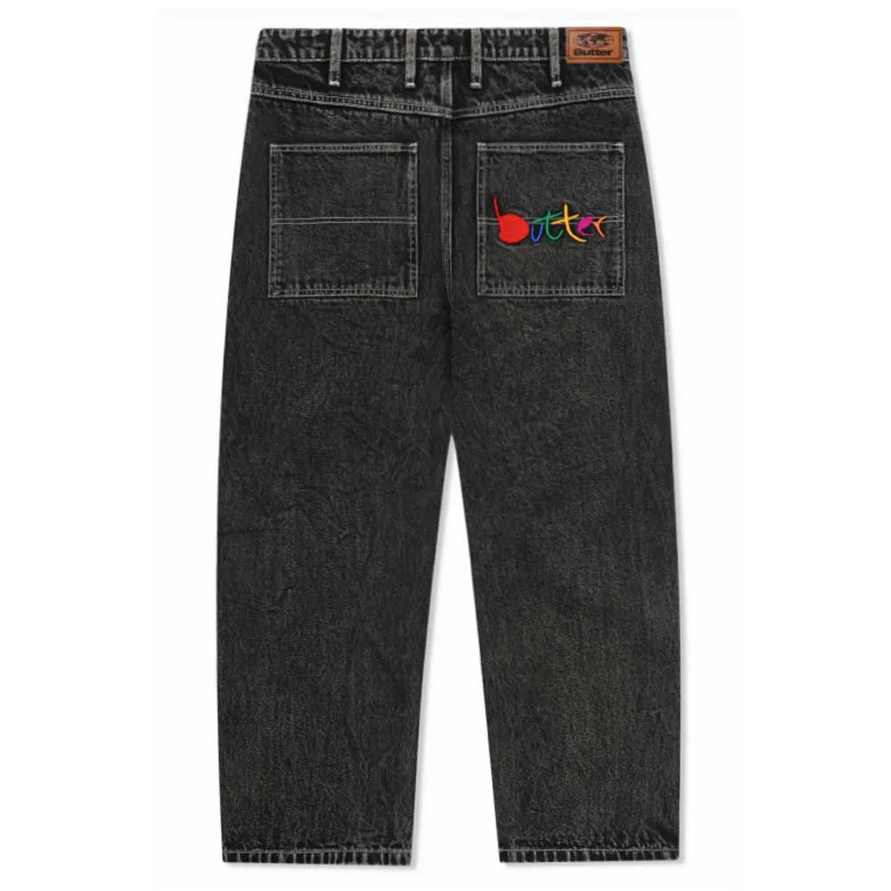 Art Washed Black Denim Jeans Butter Goods