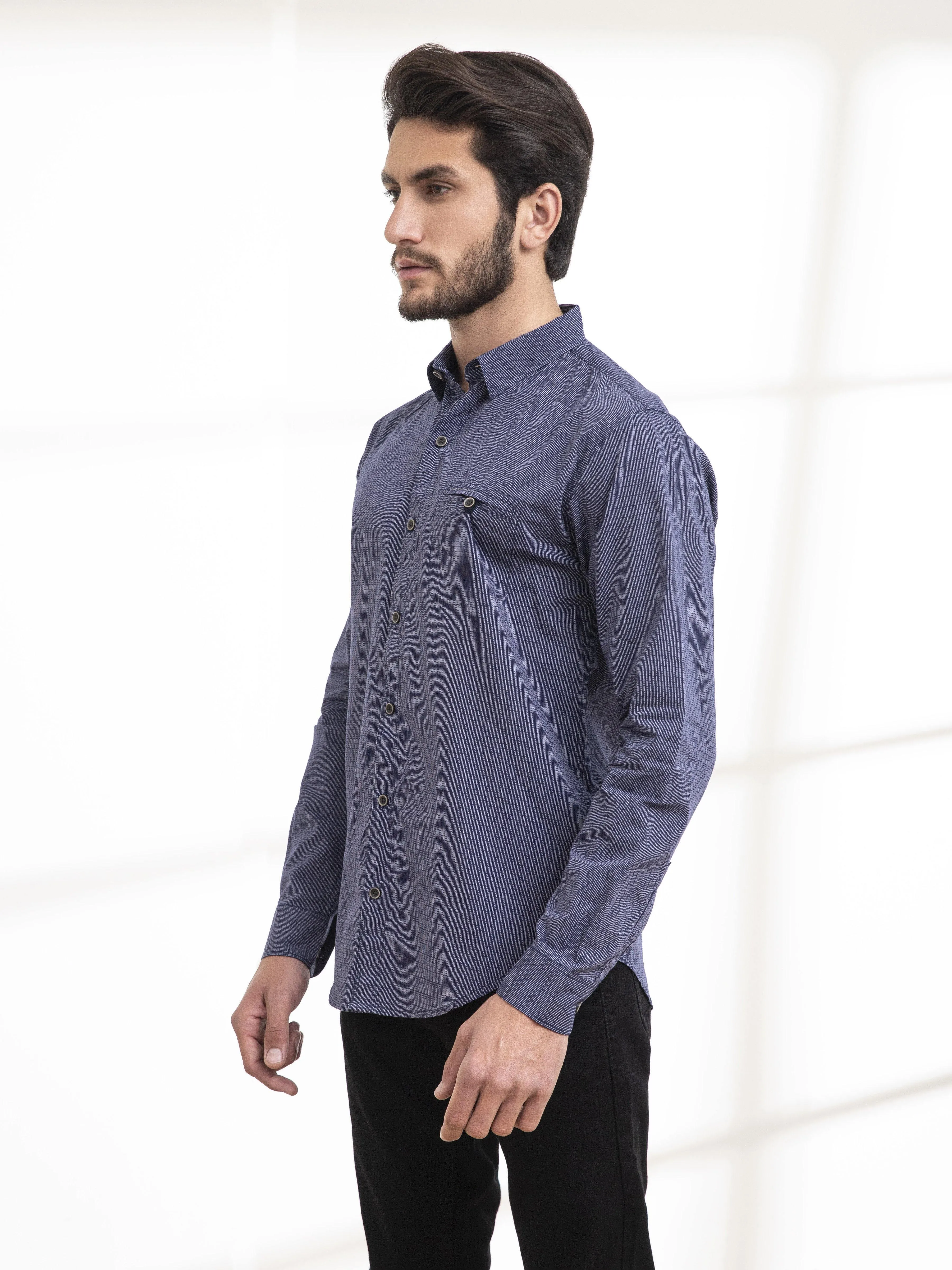 CASUAL SHIRTS FULL SLEEVE NAVY