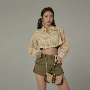 Check Cropped Shirt