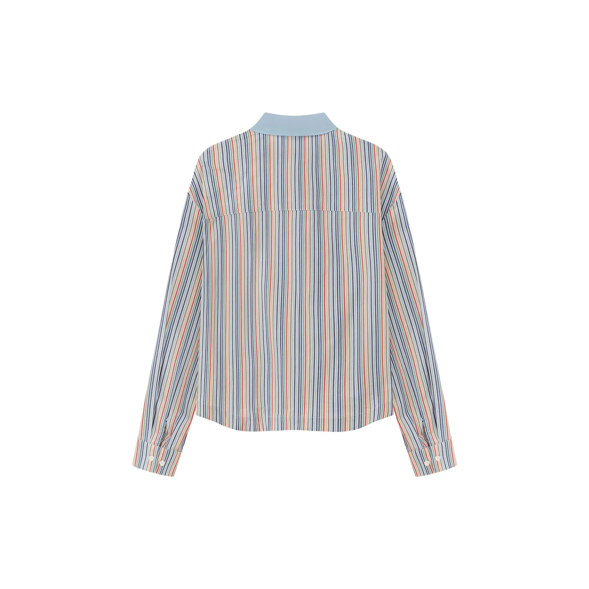Color Vertical Stripes Shirt