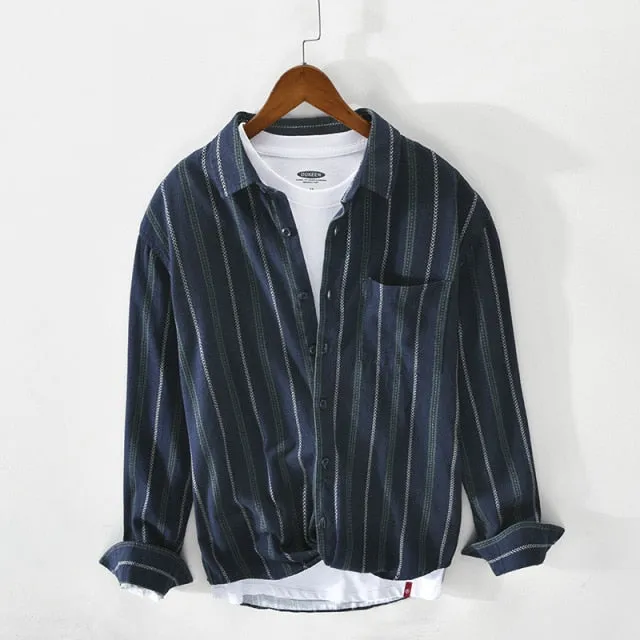 Dashes and Dots Stripe Patterned Shirt