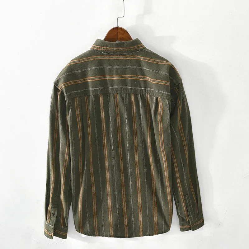 Dashes and Dots Stripe Patterned Shirt