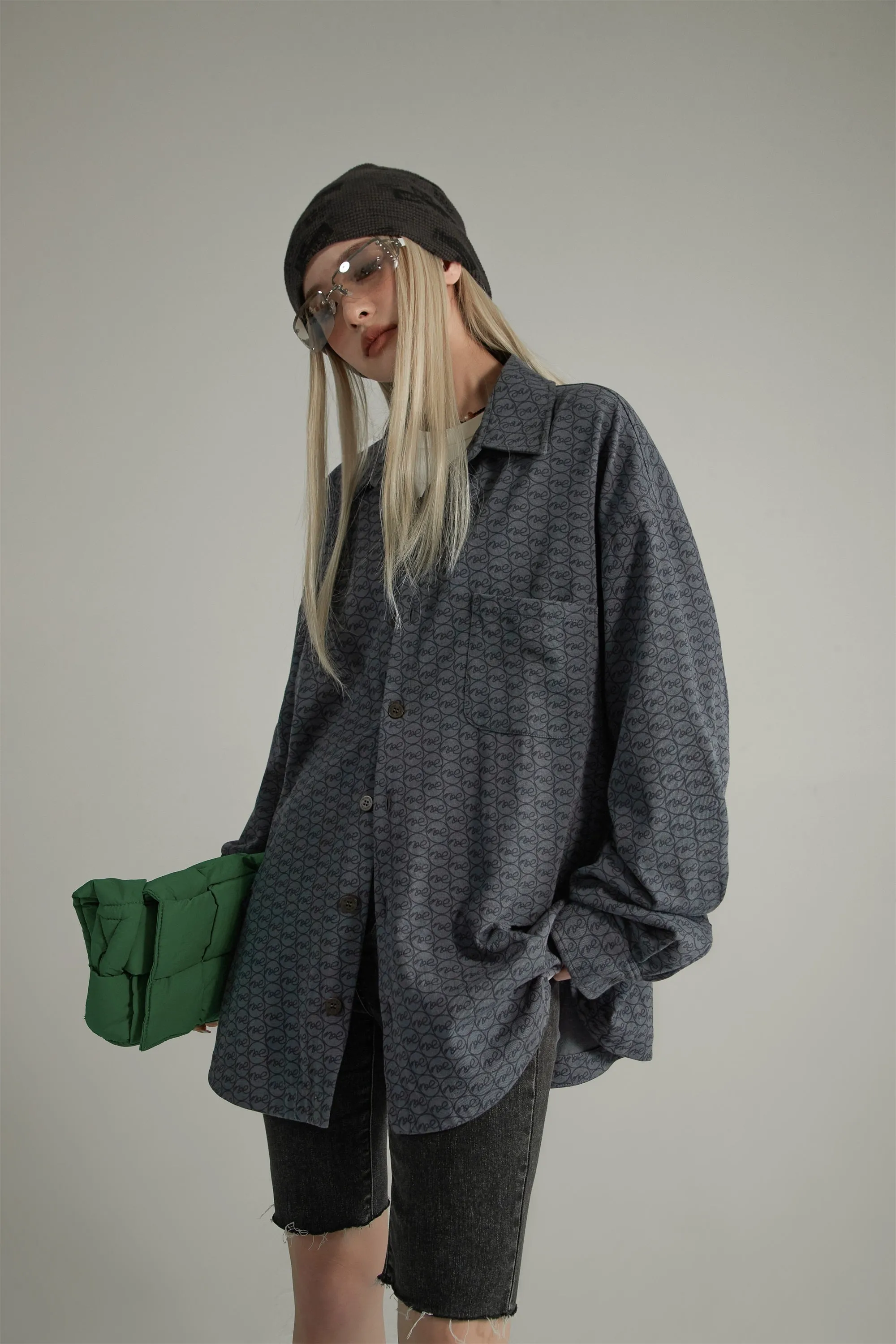 Distressed Noe Logo Loose Fit Shirt