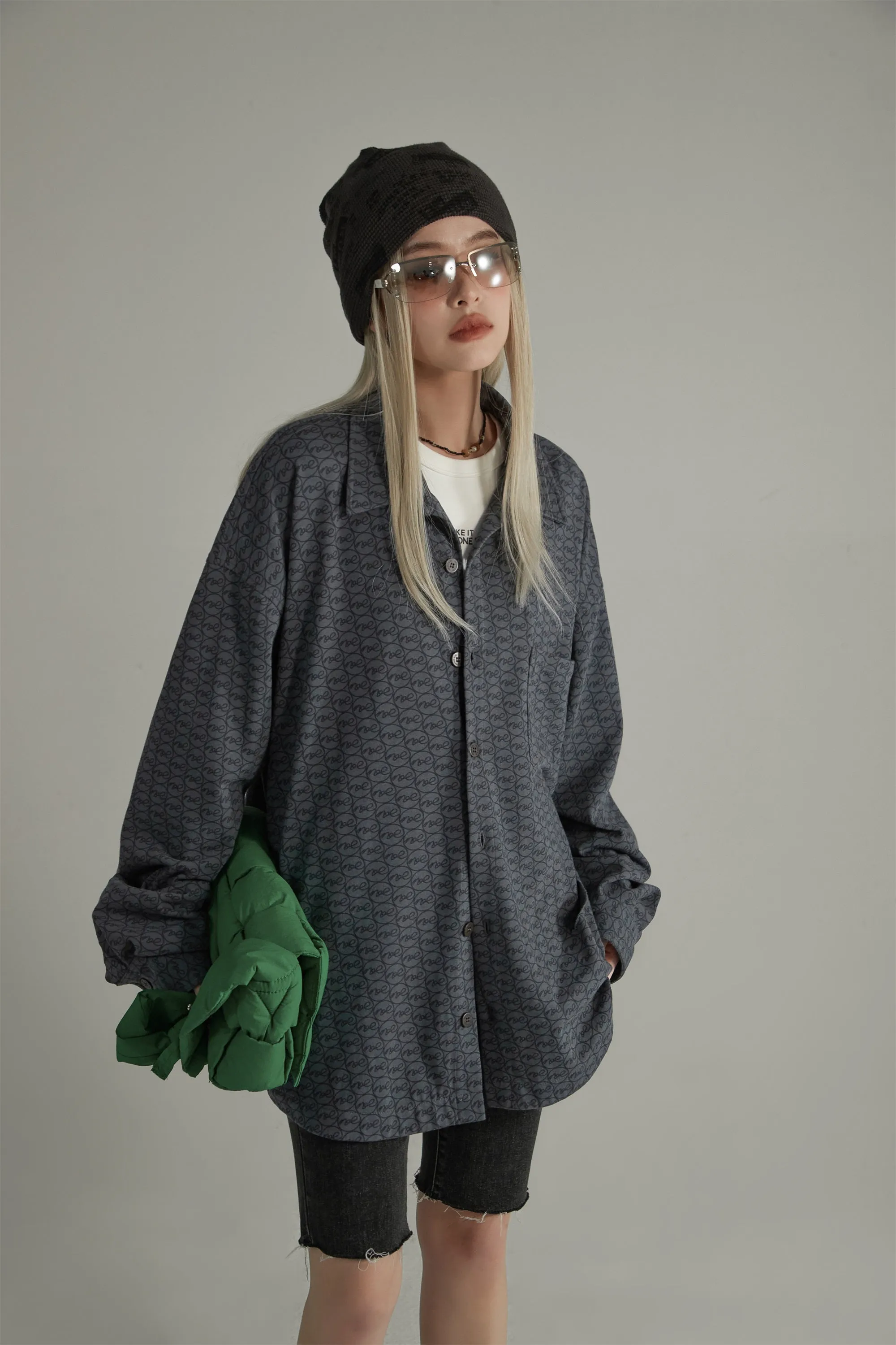 Distressed Noe Logo Loose Fit Shirt