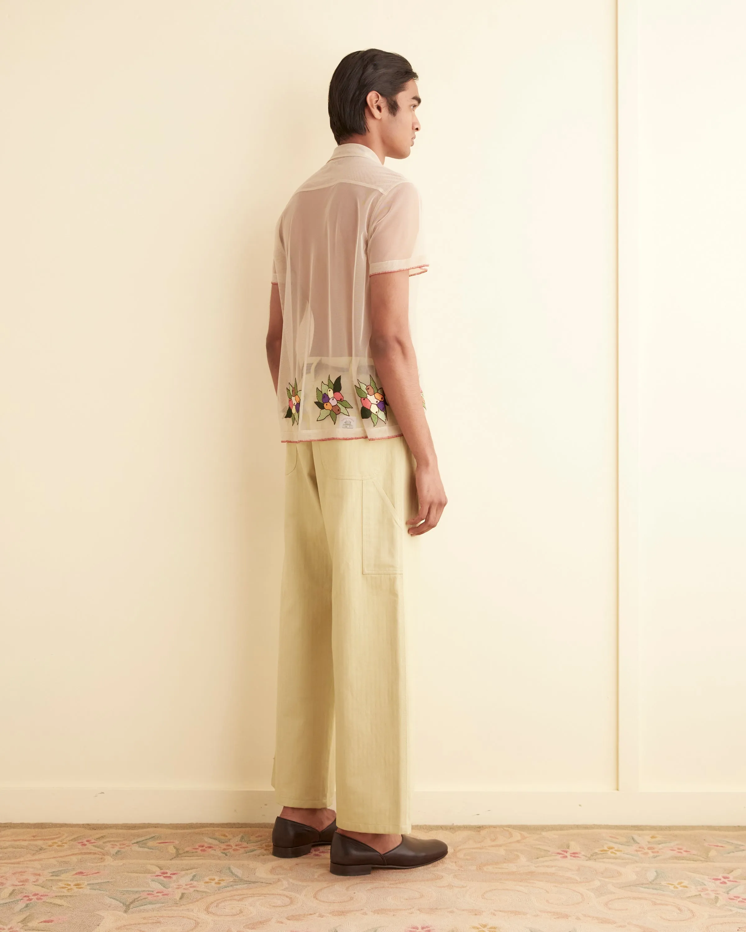 Embroidered Suncherry Short Sleeve Shirt