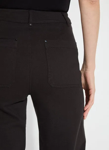 Erin Wide Leg Denim Pant - Black