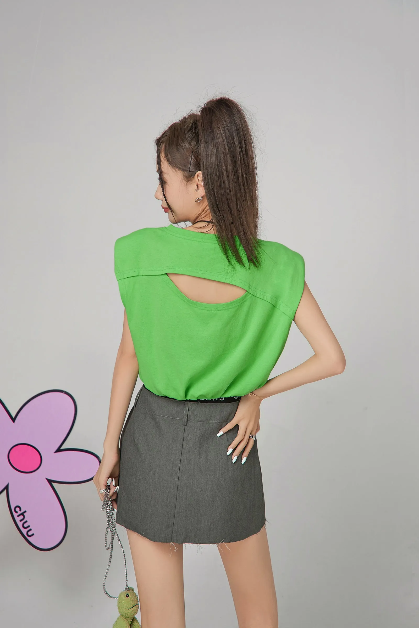 Happy Frog Shoulder Pad T-Shirt