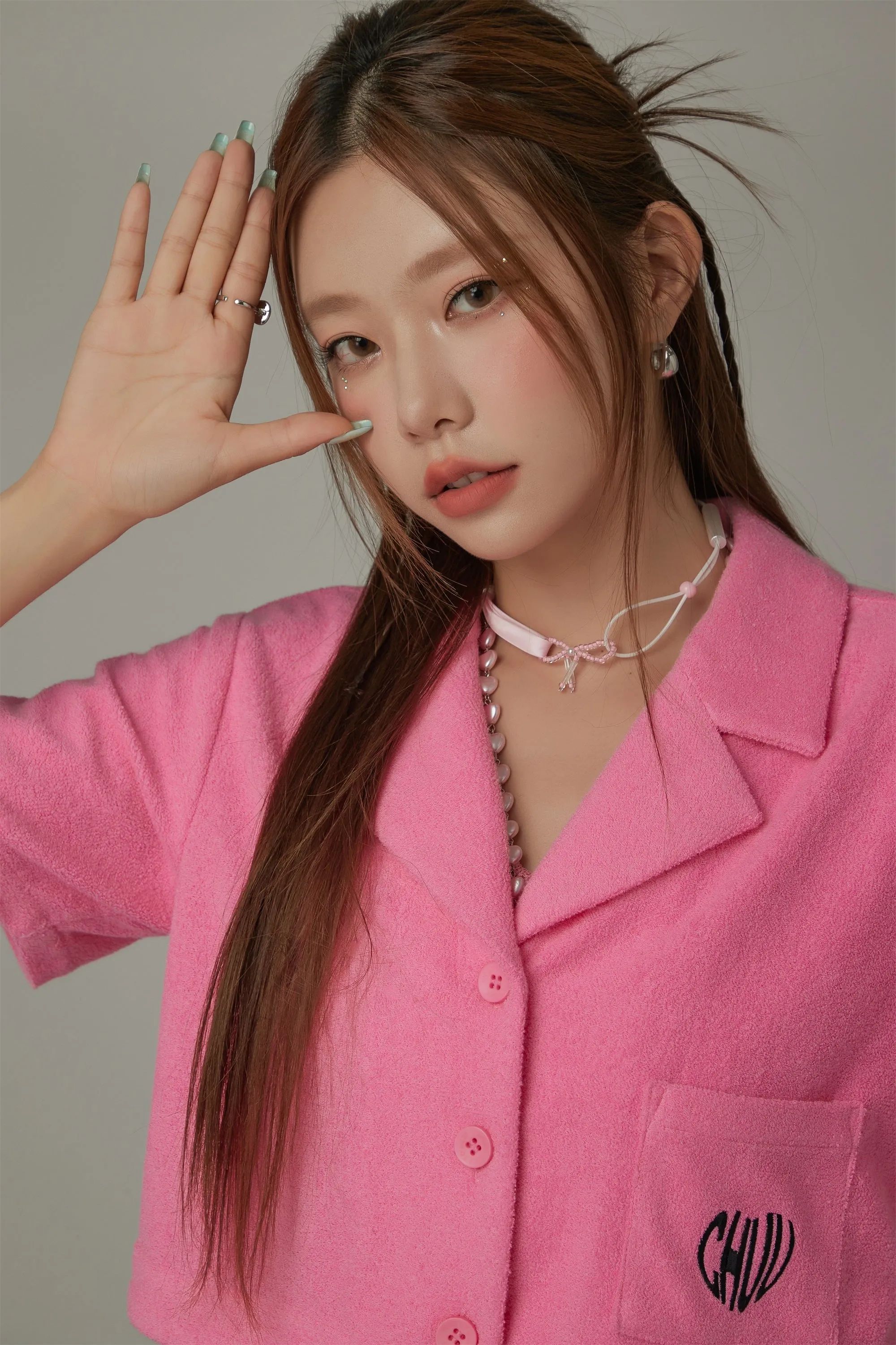Heart Logo Pocket Cropped Shirt