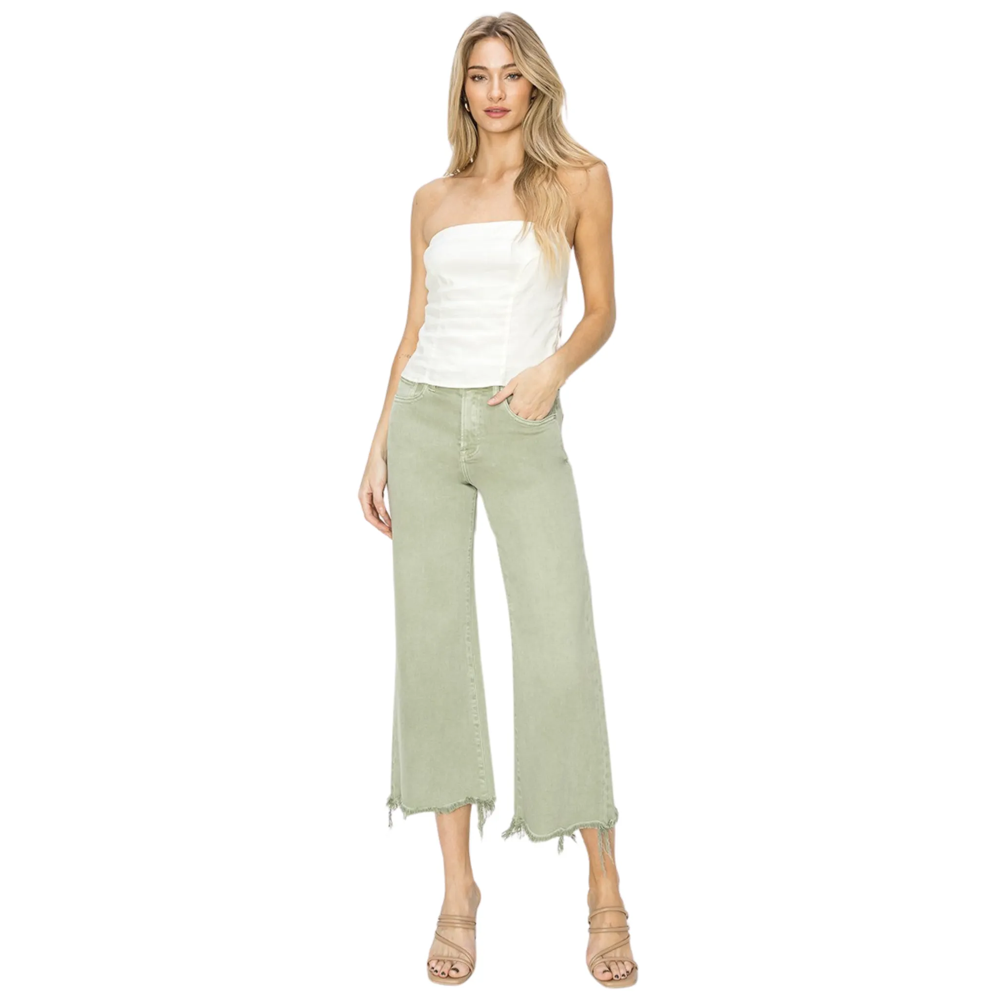 High Rise Cropped Pants