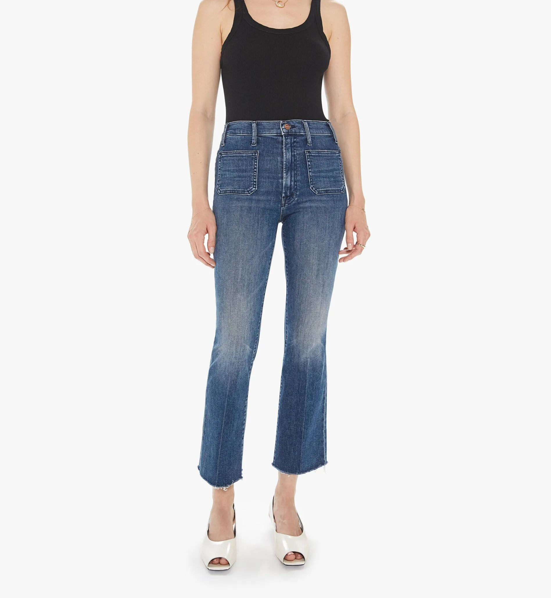 Hustler Patch Pocket Ankle Fray
