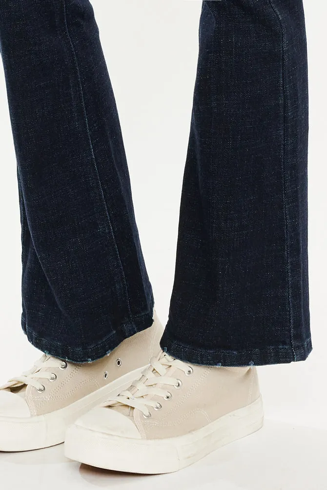 Kancan - Women's Mid Rise Flare Hem Jeans - KC7348