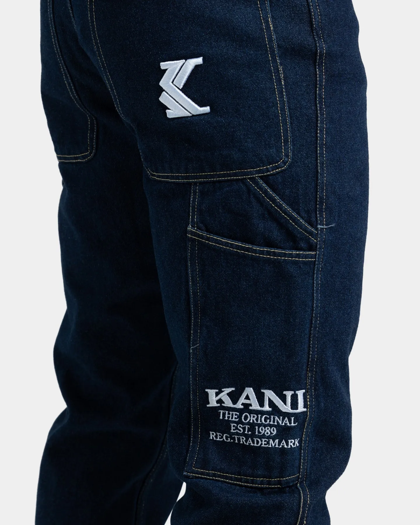 Karl Kani Retro Denim Pants Dark Blue