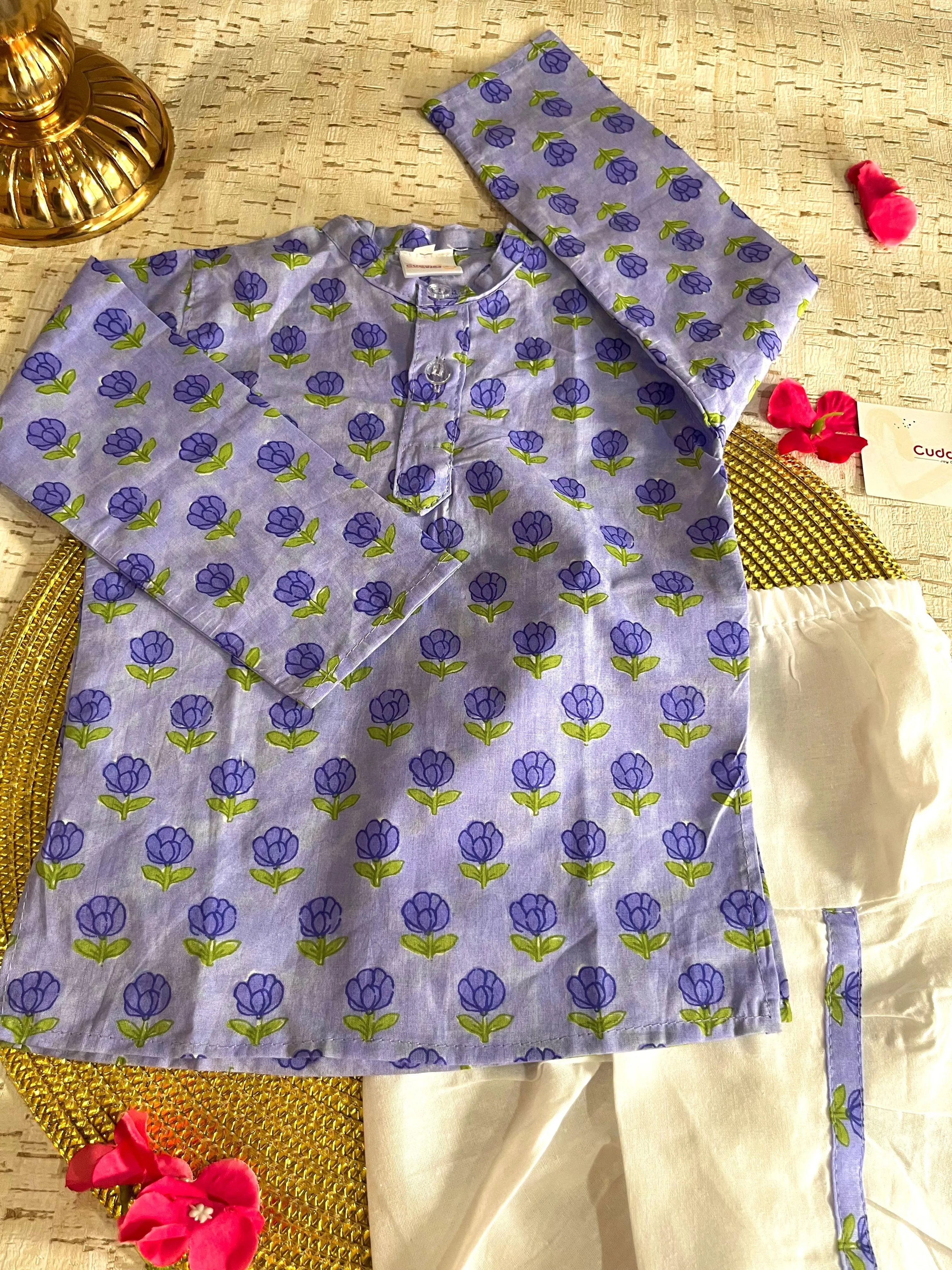 Lilac Boys kurta dhoti set