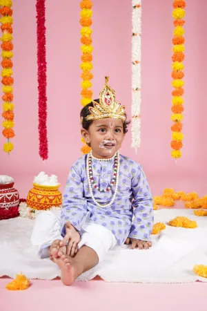Lilac Boys kurta dhoti set