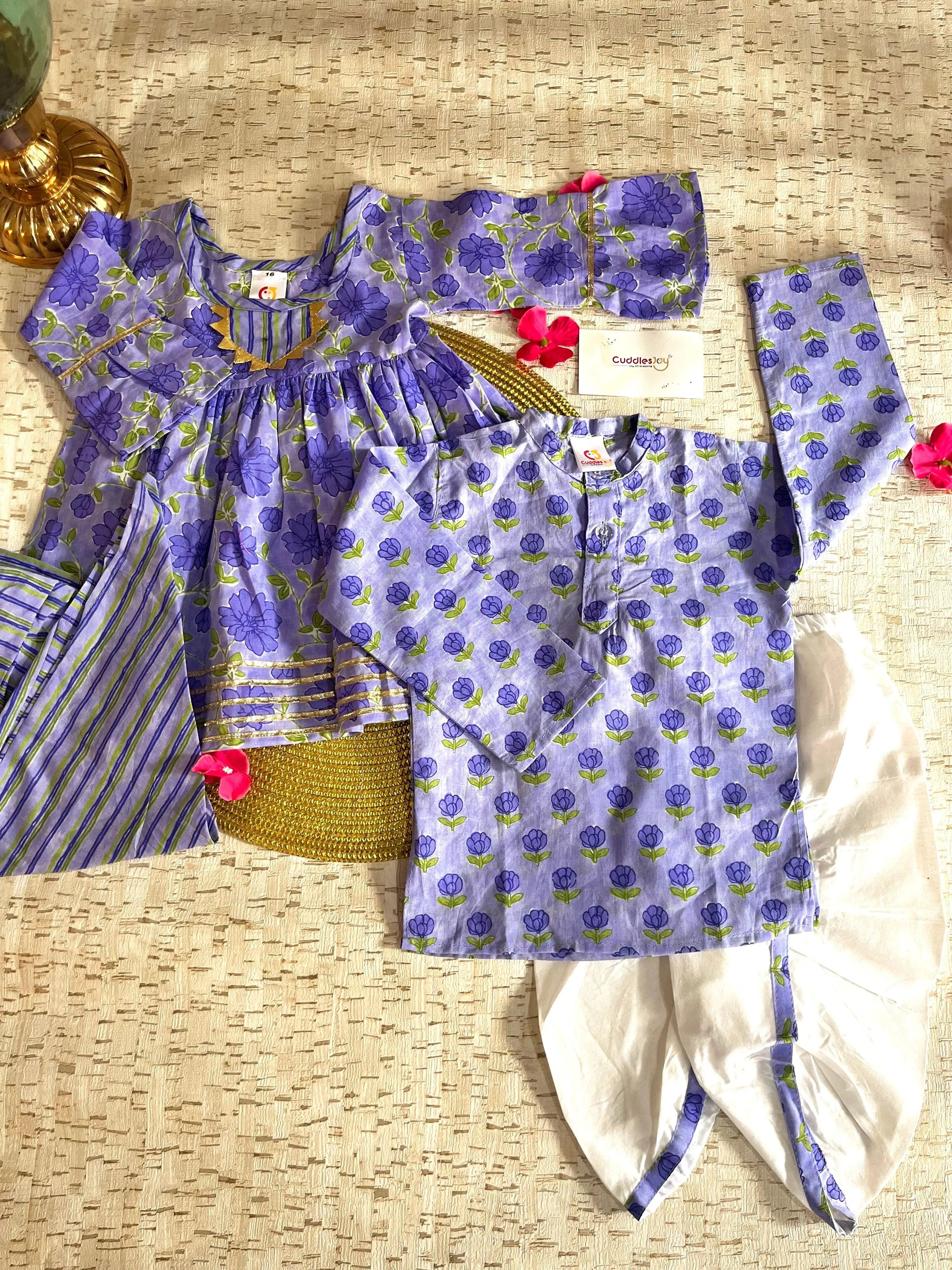 Lilac Boys kurta dhoti set