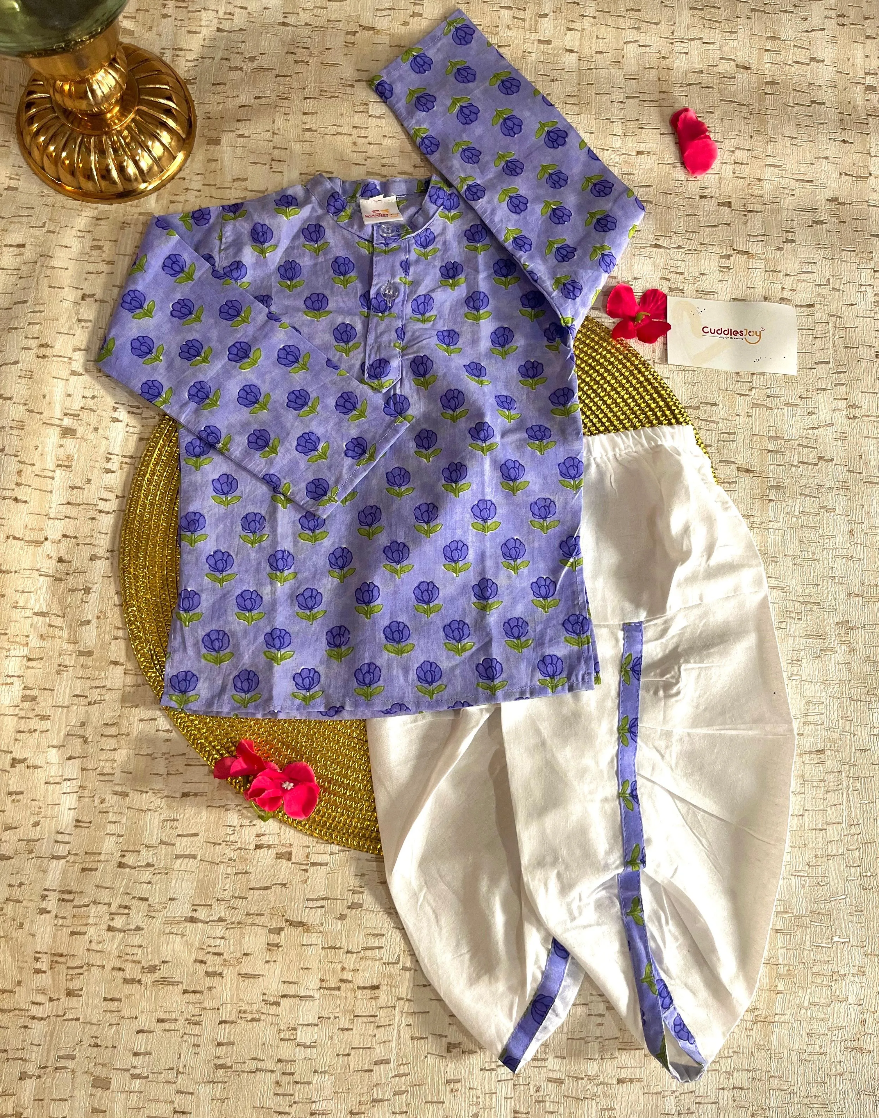 Lilac Boys kurta dhoti set