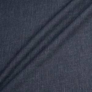 Midnight Blue Prince of Wales Checkered Linen