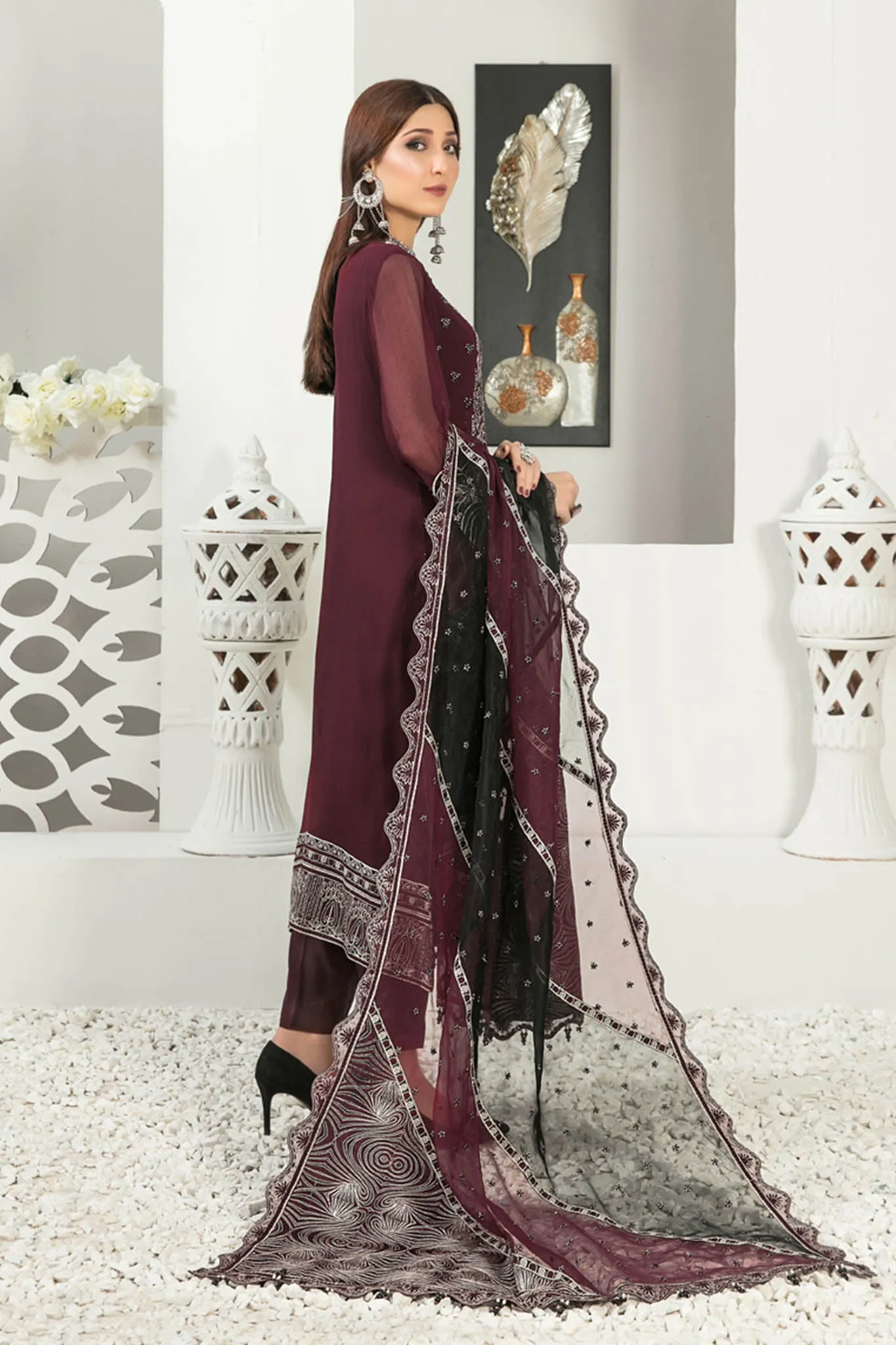 Nina by Tawakkal Semi Stitched 3 Piece Fancy Chiffon Collection'2022-N-6530