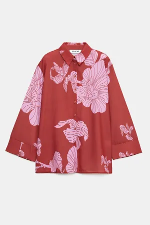 PATTERNED SATIN SHIRT