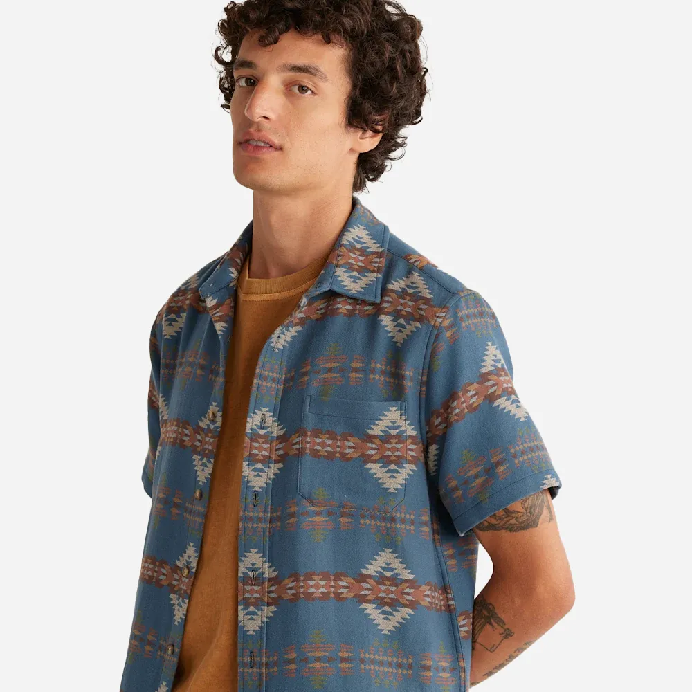 Pendleton Woolen Mills Gateway Short Sleeve Shirt in Rancho Arroyo Blue