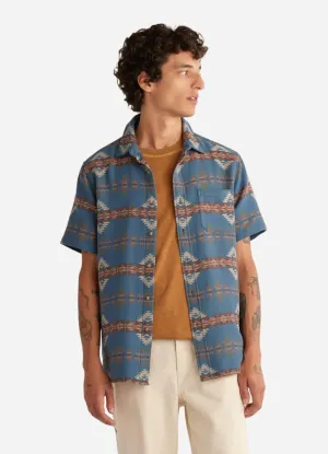 Pendleton Woolen Mills Gateway Short Sleeve Shirt in Rancho Arroyo Blue