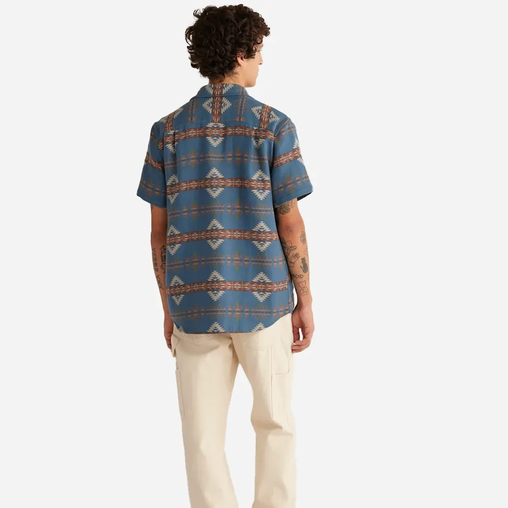 Pendleton Woolen Mills Gateway Short Sleeve Shirt in Rancho Arroyo Blue