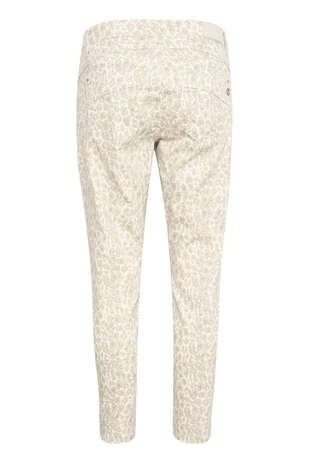 Penora 7/8 Cobblestone Leopard Twill Pant