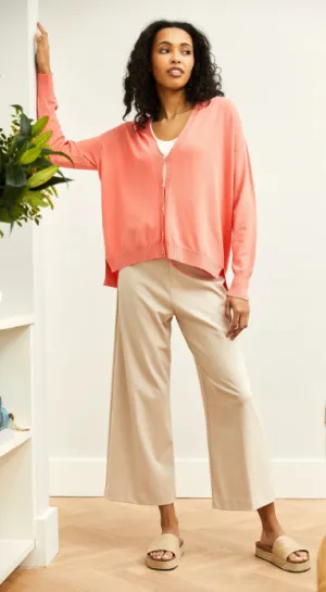 PERUZZI<BR>
Wide Leg Trousers<BR>
Cream<BR>