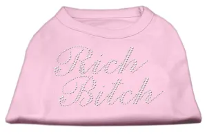 Rich Bitch Rhinestone Shirts Light Pink XL (16)