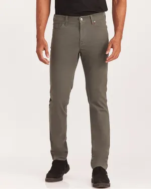 Slim Fit Five-Pocket Luxe Pants - Hunter Green