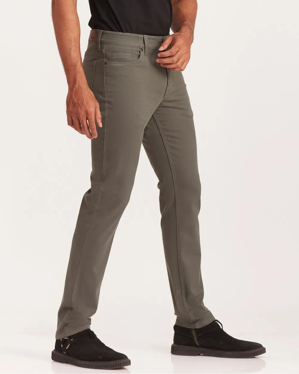 Slim Fit Five-Pocket Luxe Pants - Hunter Green