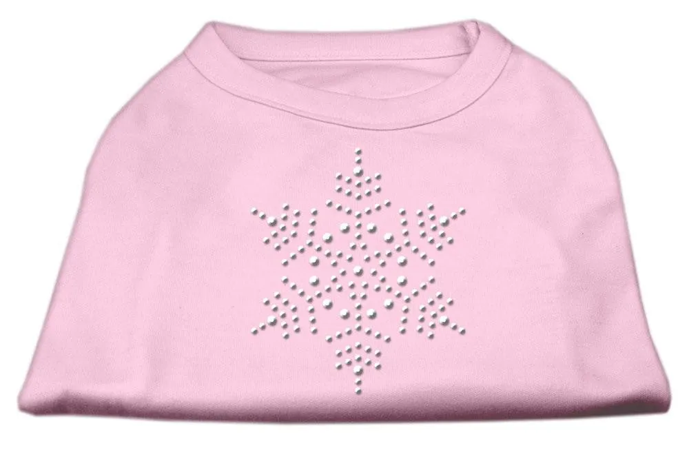 Snowflake Rhinestone Shirt  Light Pink XXL (18)