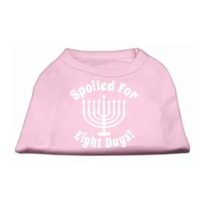 Spoiled for 8 Days Screenprint Dog Shirt Light Pink Sm (10)