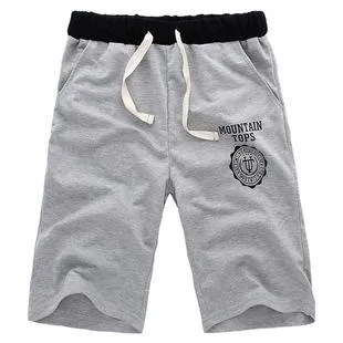 Summer Men Sporty Student Cropped Printed Baggy Pants
