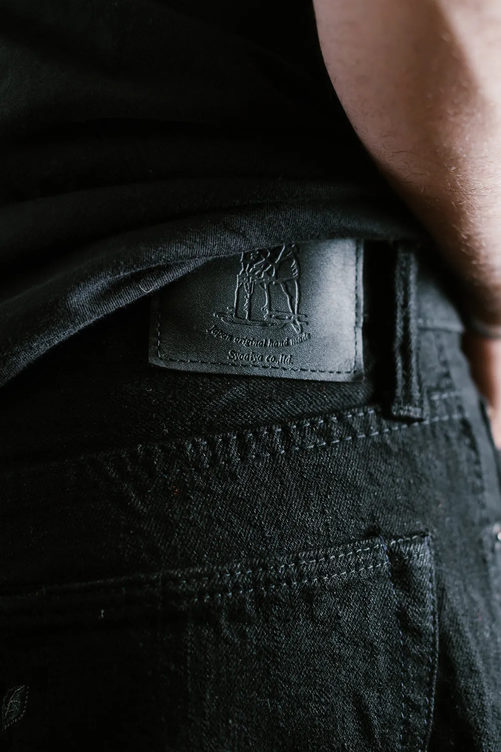 TCD-003-BK - 14oz Black Selvedge "Tea-Core" Denim - Regular Straight