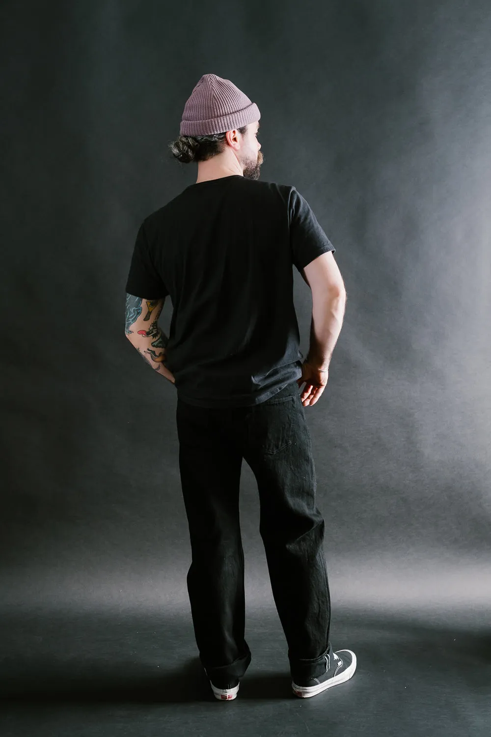 TCD-003-BK - 14oz Black Selvedge "Tea-Core" Denim - Regular Straight