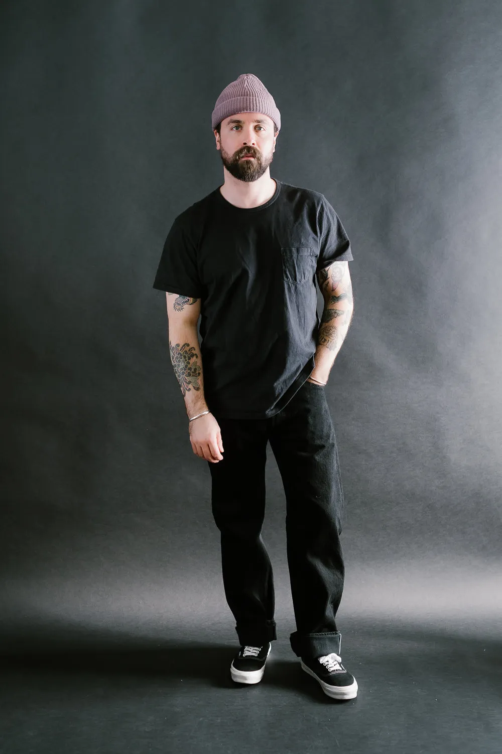TCD-003-BK - 14oz Black Selvedge "Tea-Core" Denim - Regular Straight