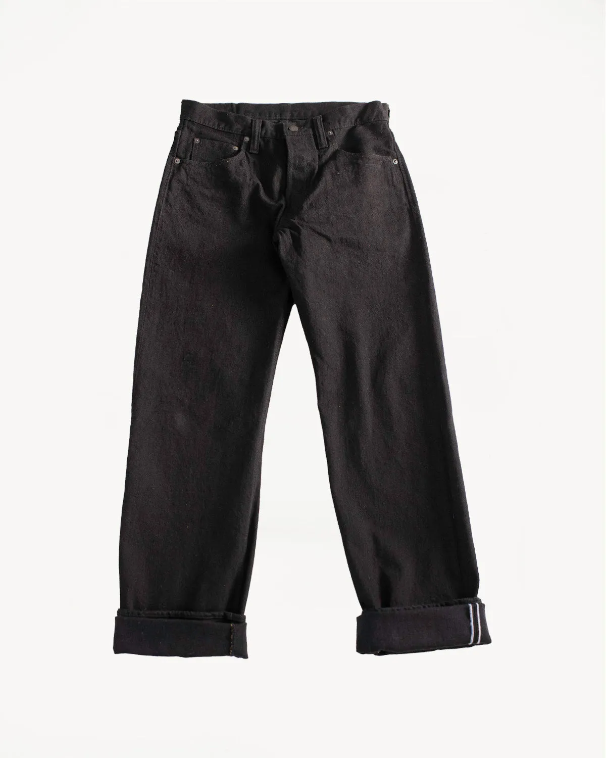 TCD-003-BK - 14oz Black Selvedge "Tea-Core" Denim - Regular Straight