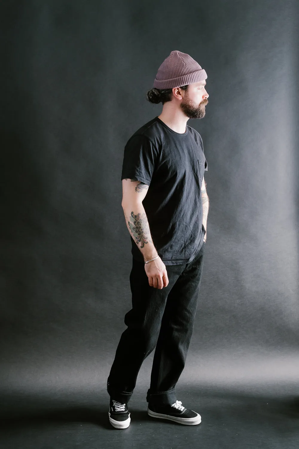TCD-003-BK - 14oz Black Selvedge "Tea-Core" Denim - Regular Straight