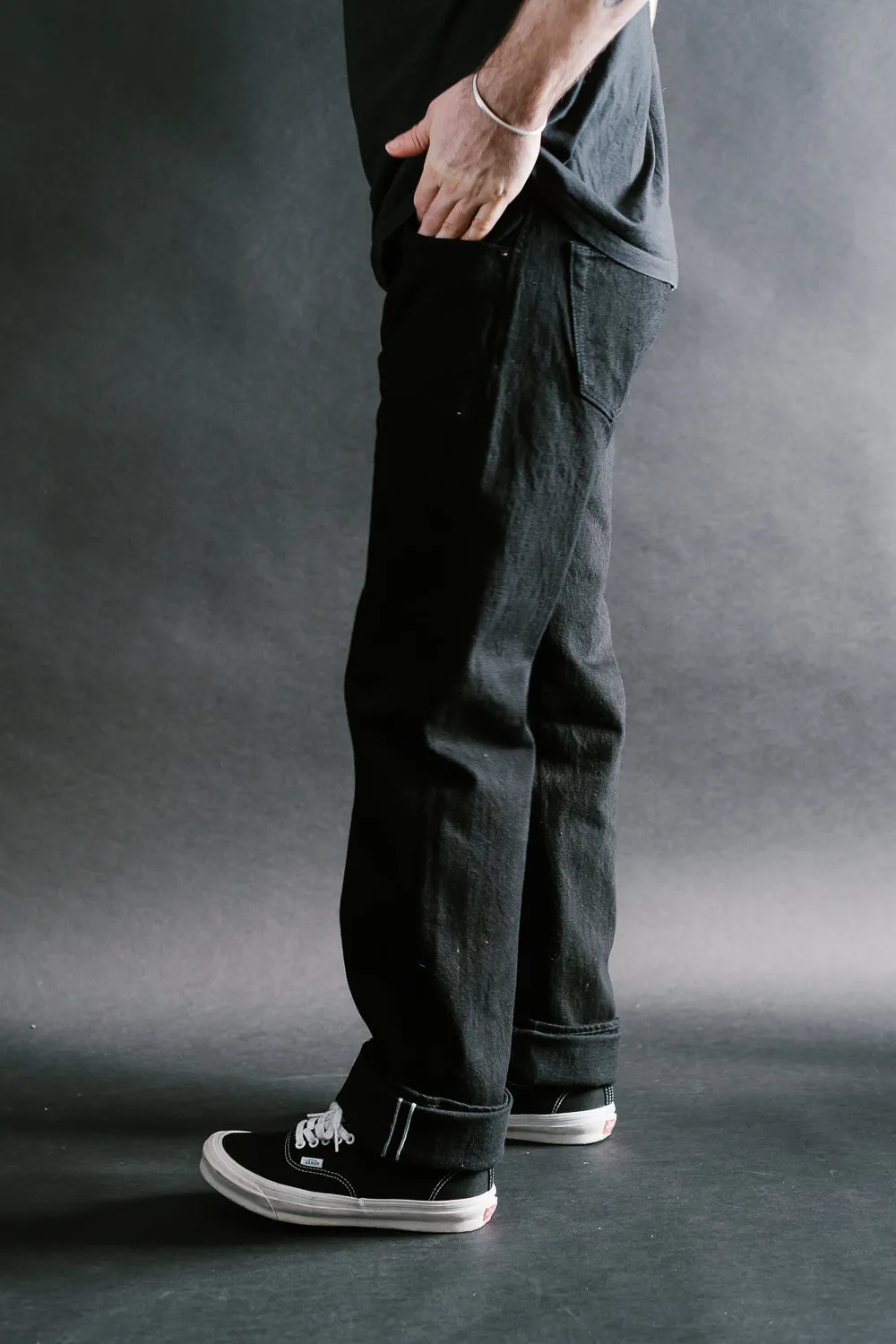 TCD-003-BK - 14oz Black Selvedge "Tea-Core" Denim - Regular Straight