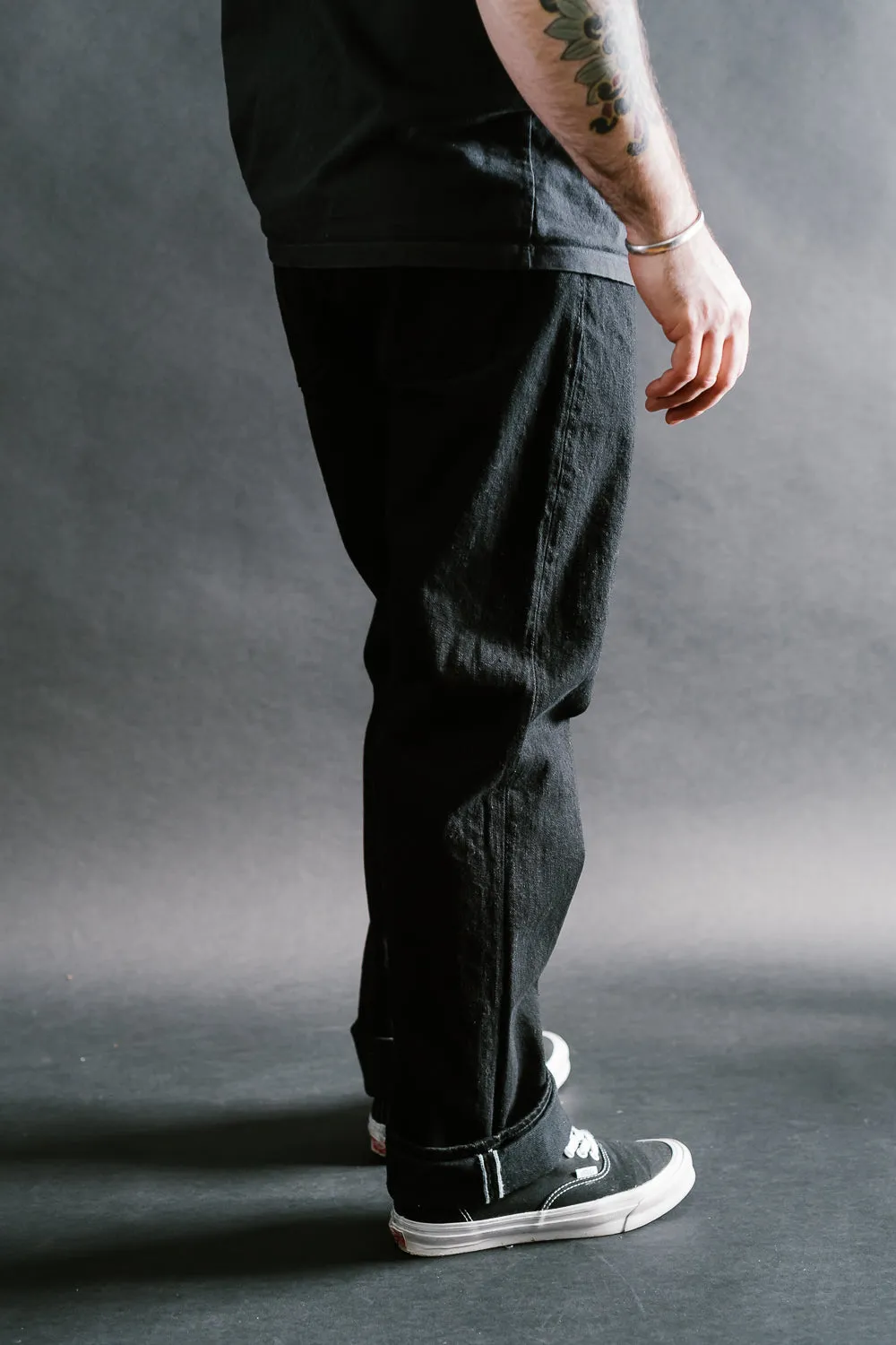 TCD-003-BK - 14oz Black Selvedge "Tea-Core" Denim - Regular Straight