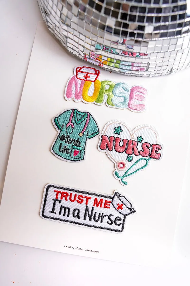 Viola 4 Piece Nurse Embroidered Patch Set