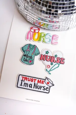 Viola 4 Piece Nurse Embroidered Patch Set